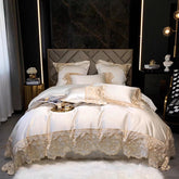 European Lace Silky Satin Jacquard Duvet Cover | Yedwo
